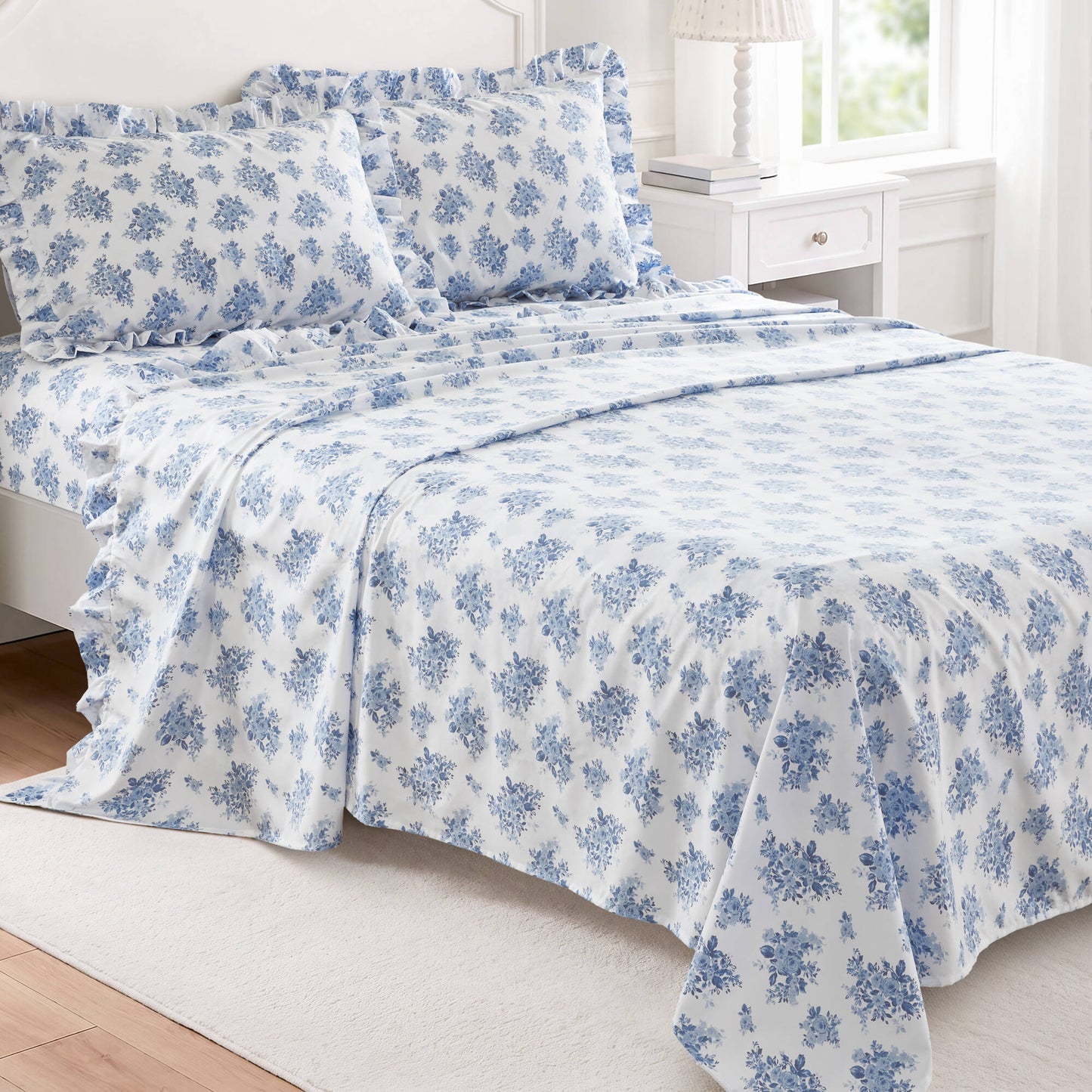 Microfiber Ruffle MF Solid Ruffled Hem Sheets