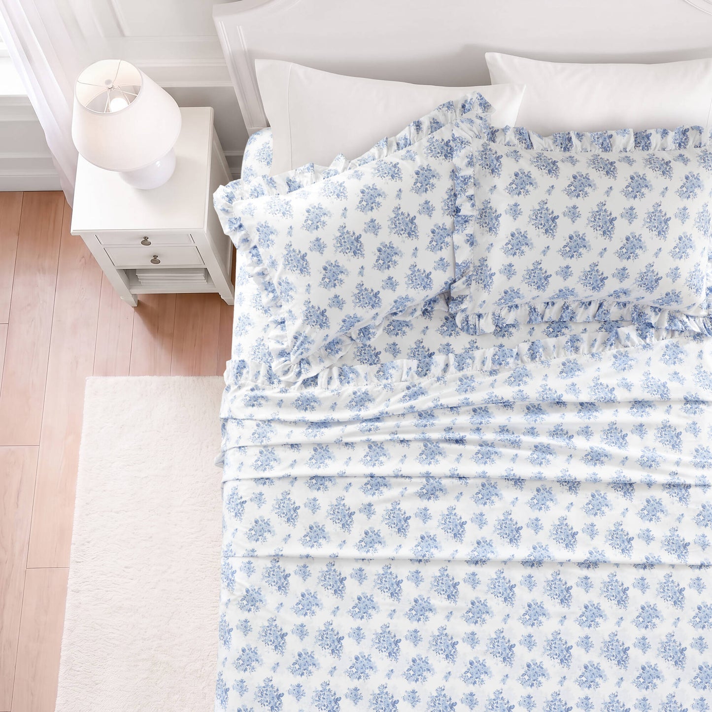 Microfiber Ruffle MF Solid Ruffled Hem Sheets