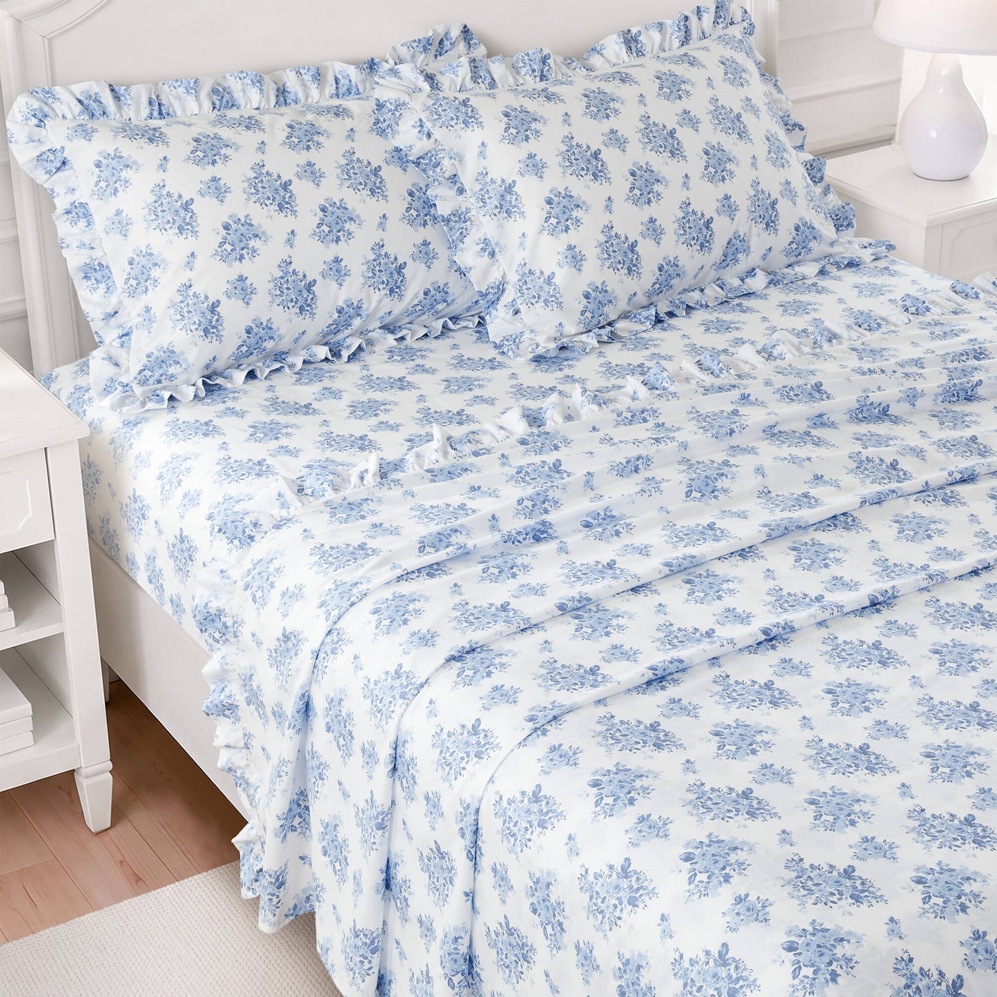 Microfiber Ruffle MF Solid Ruffled Hem Sheets