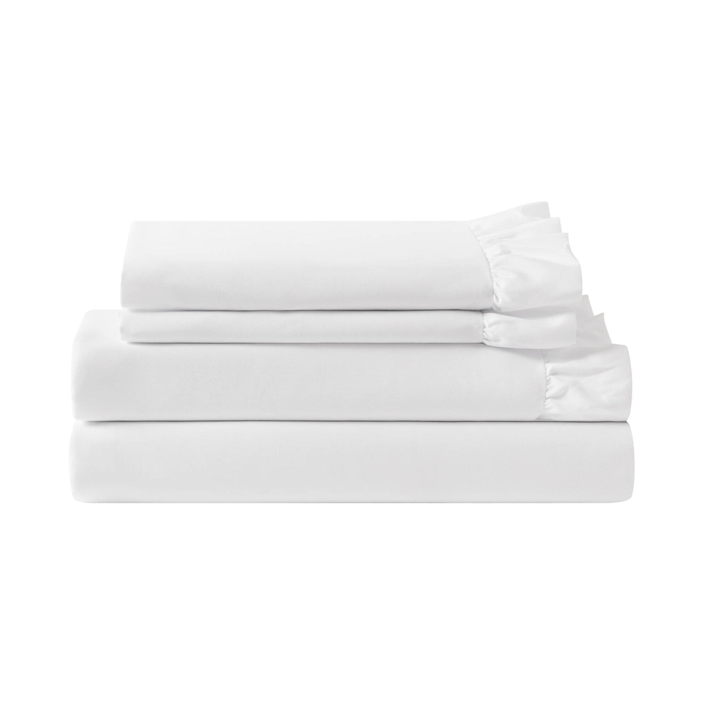 Microfiber Ruffle MF Solid Ruffled Hem Sheets