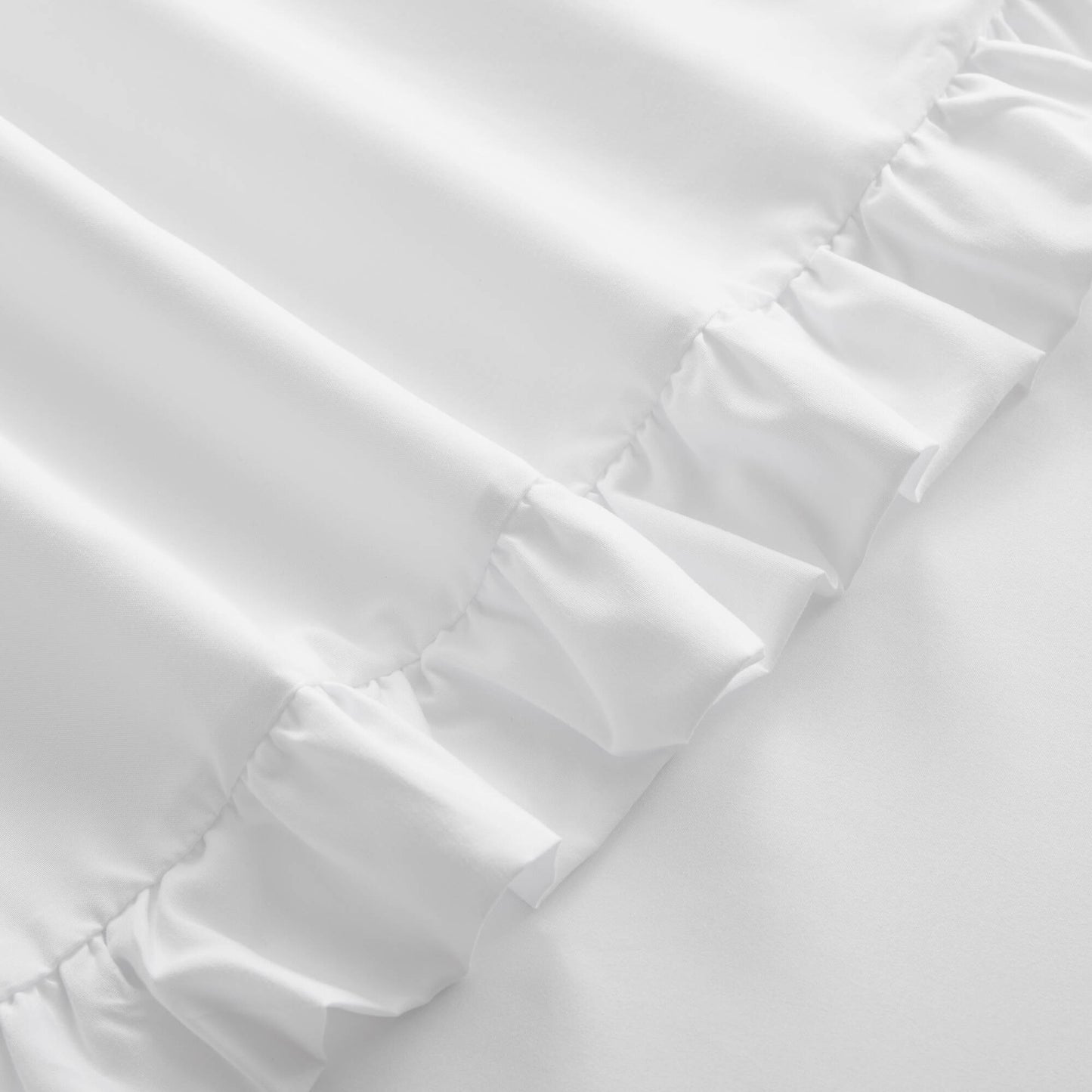 Microfiber Ruffle MF Solid Ruffled Hem Sheets