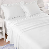 Microfiber Ruffle MF Solid Ruffled Hem Sheets