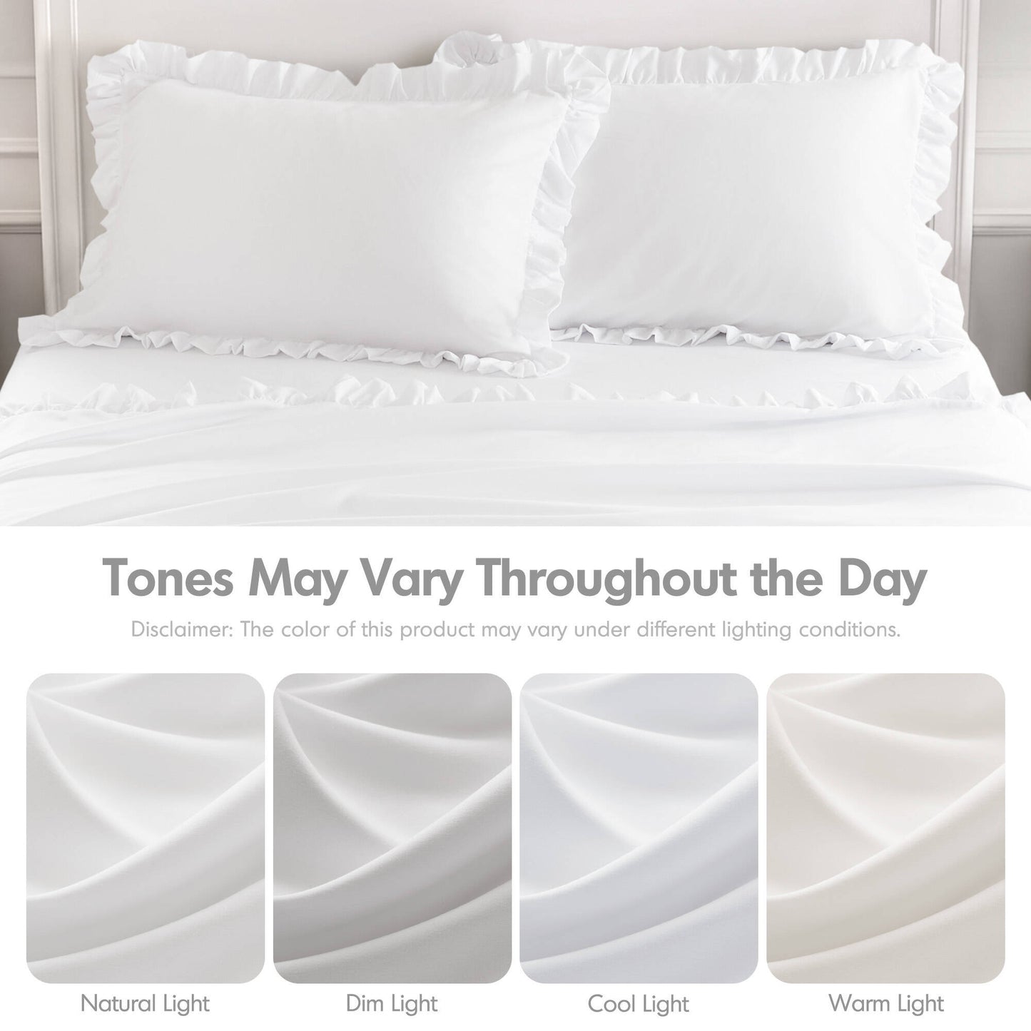 Microfiber Ruffle MF Solid Ruffled Hem Sheets