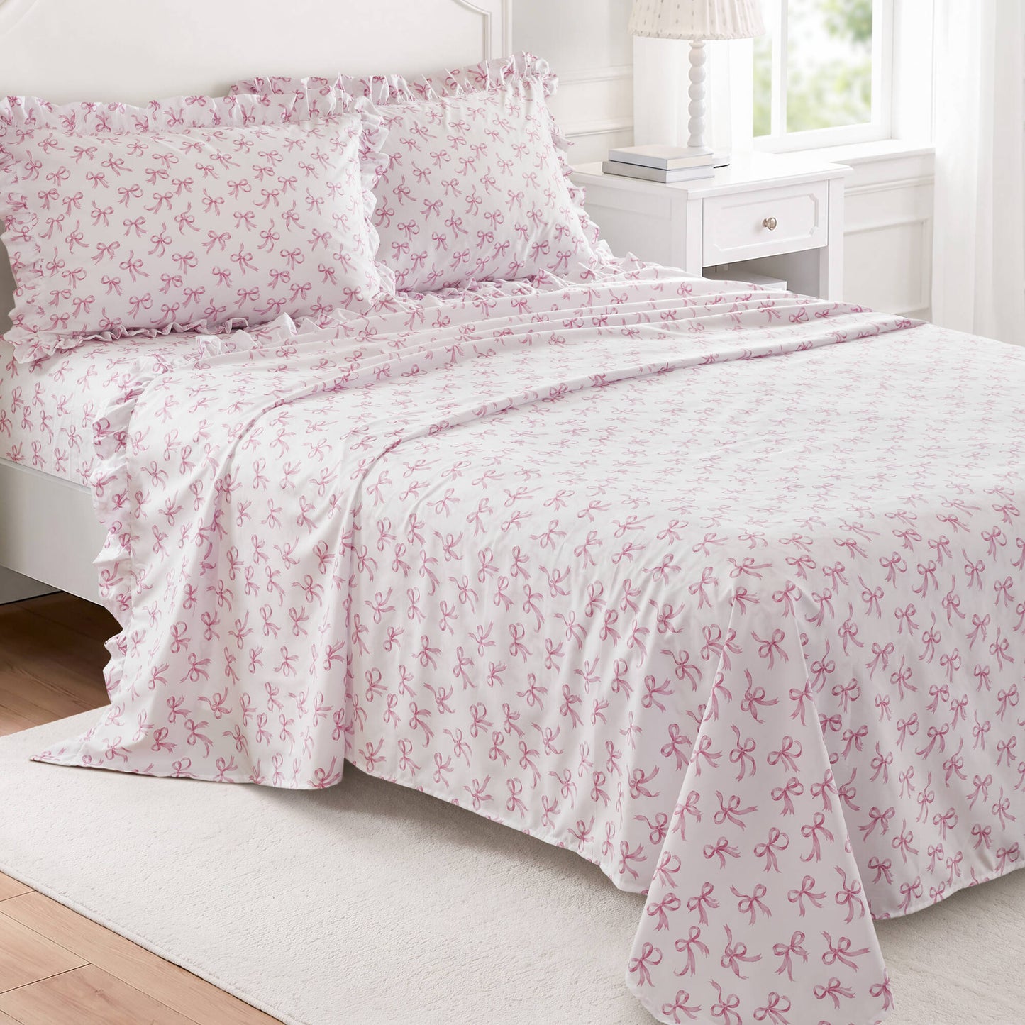 Microfiber Ruffle MF Solid Ruffled Hem Sheets