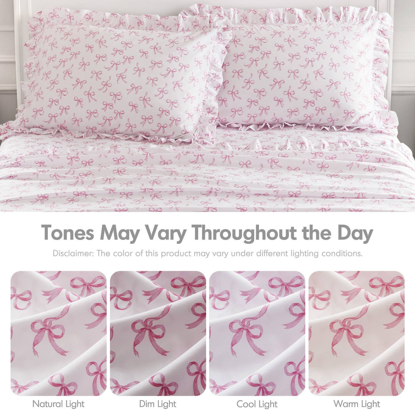 Microfiber Ruffle MF Solid Ruffled Hem Sheets