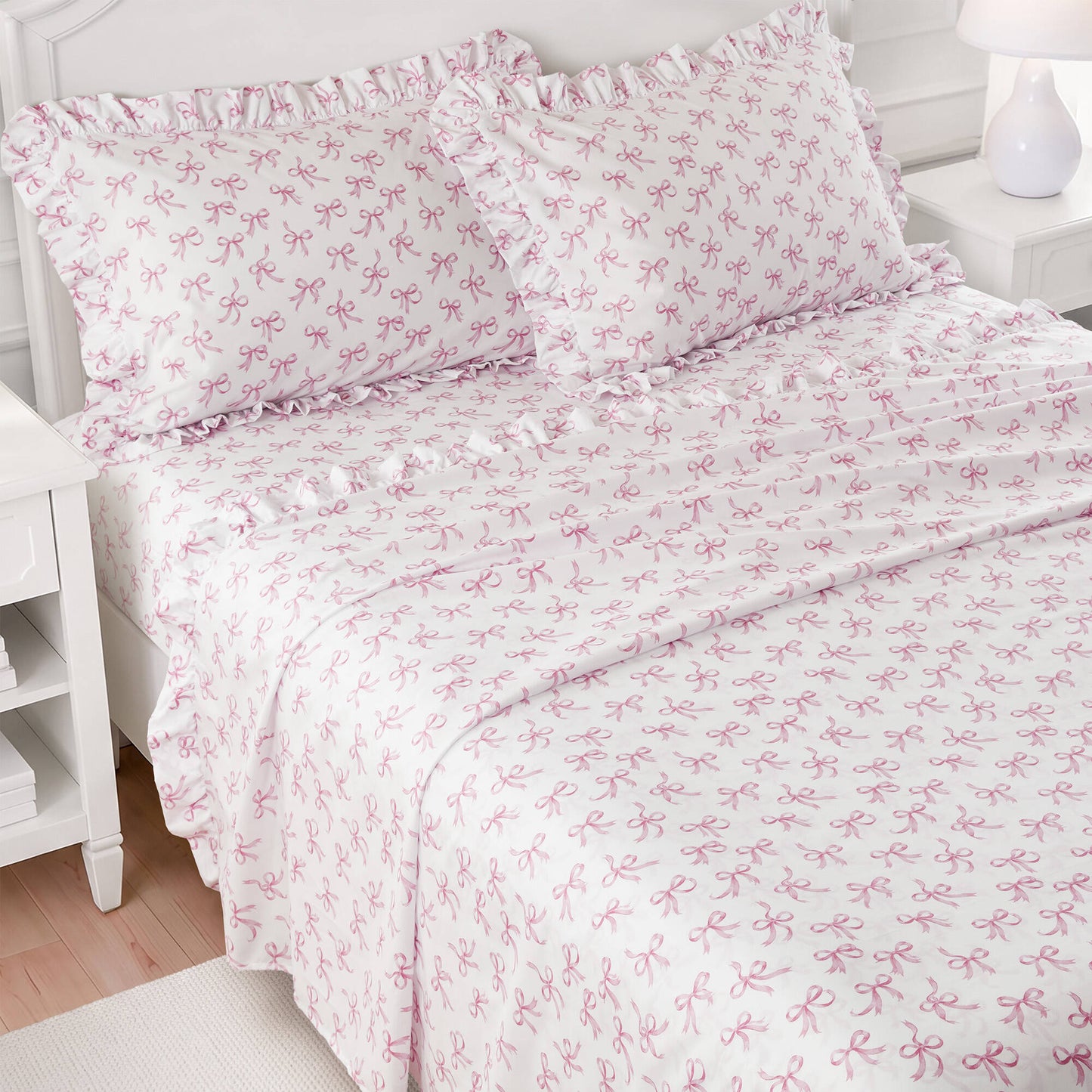Microfiber Ruffle MF Solid Ruffled Hem Sheets
