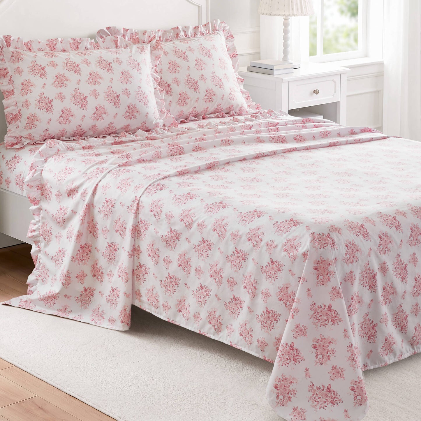 Microfiber Ruffle MF Solid Ruffled Hem Sheets