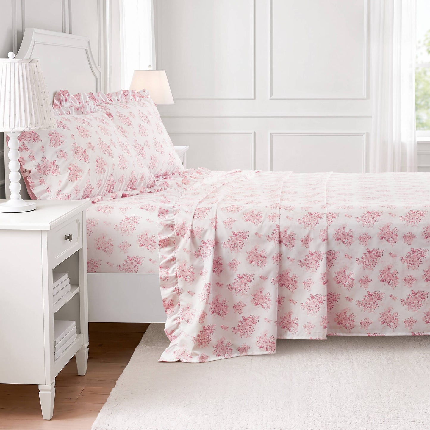 Microfiber Ruffle MF Solid Ruffled Hem Sheets