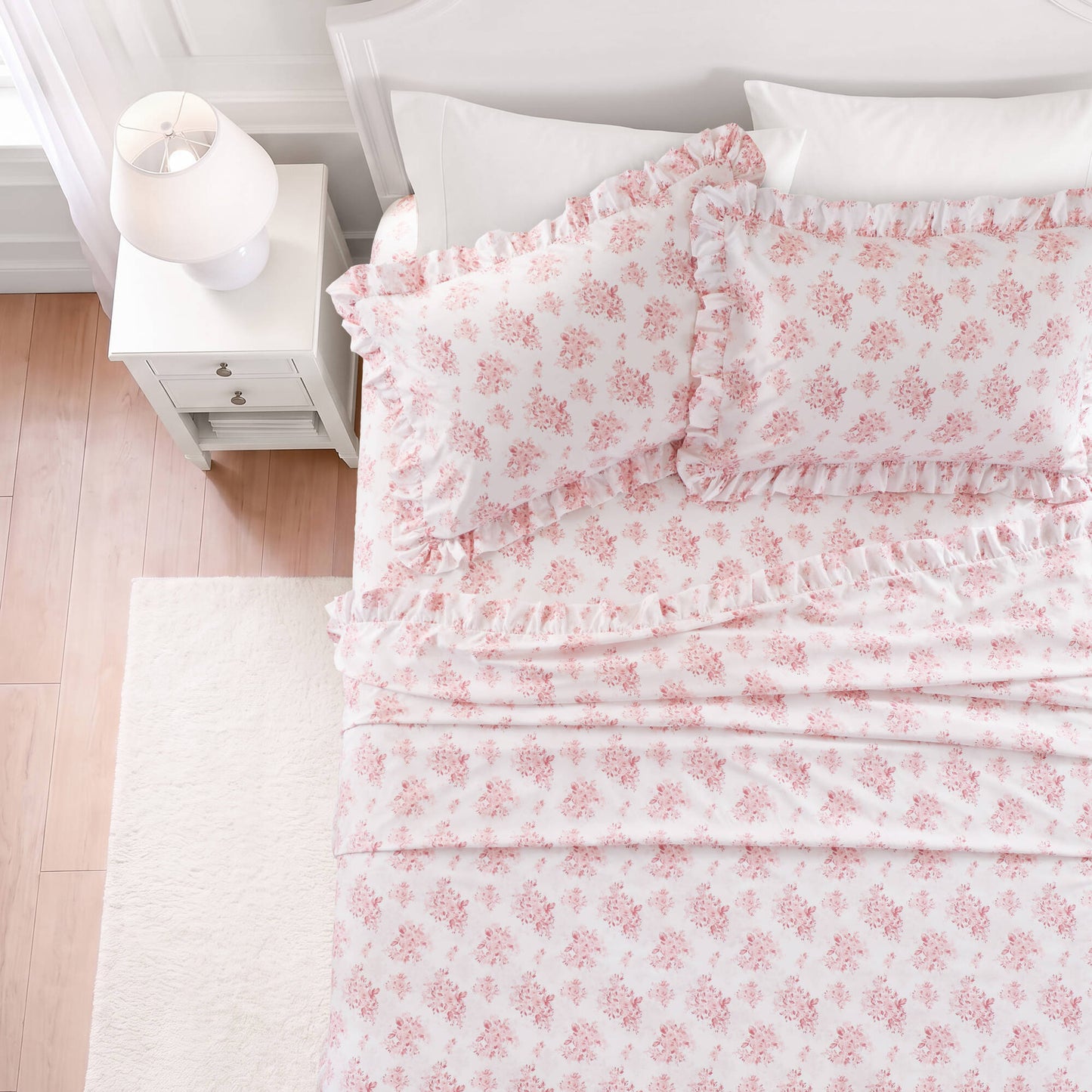 Microfiber Ruffle MF Solid Ruffled Hem Sheets