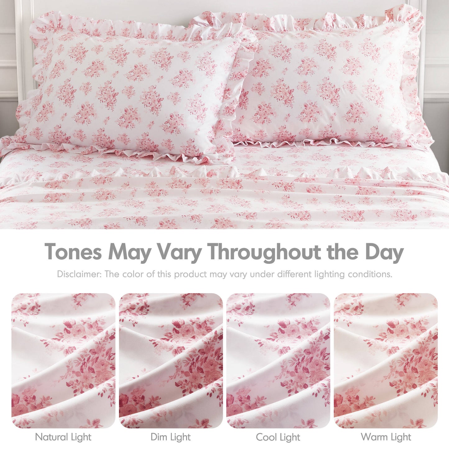 Microfiber Ruffle MF Solid Ruffled Hem Sheets