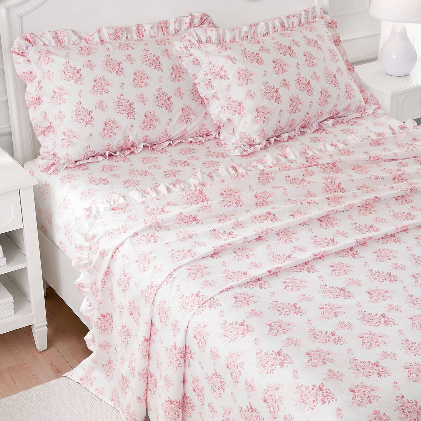 Microfiber Ruffle MF Solid Ruffled Hem Sheets