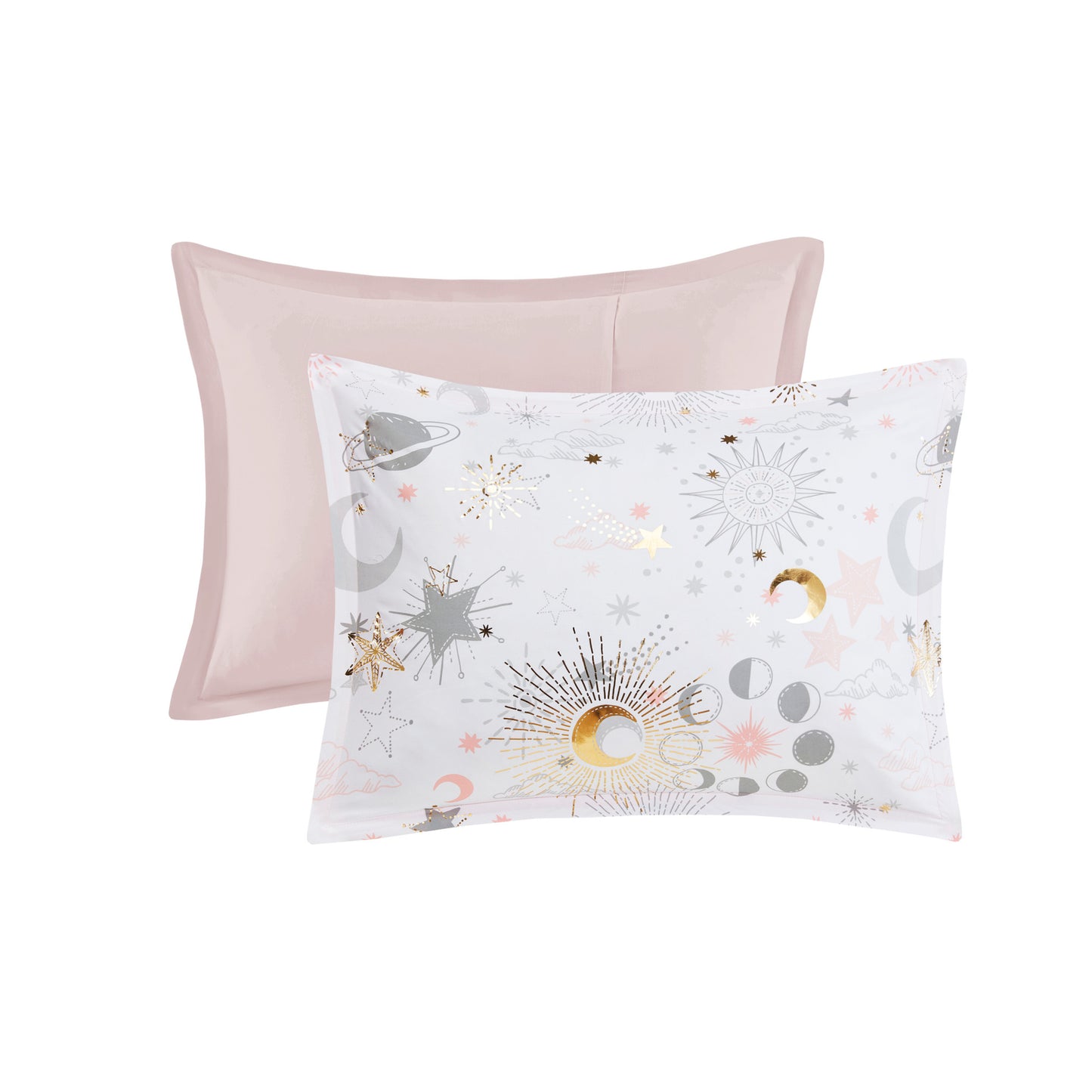 Celia Starry Sky Metallic Comforter Set with Throw Pillow