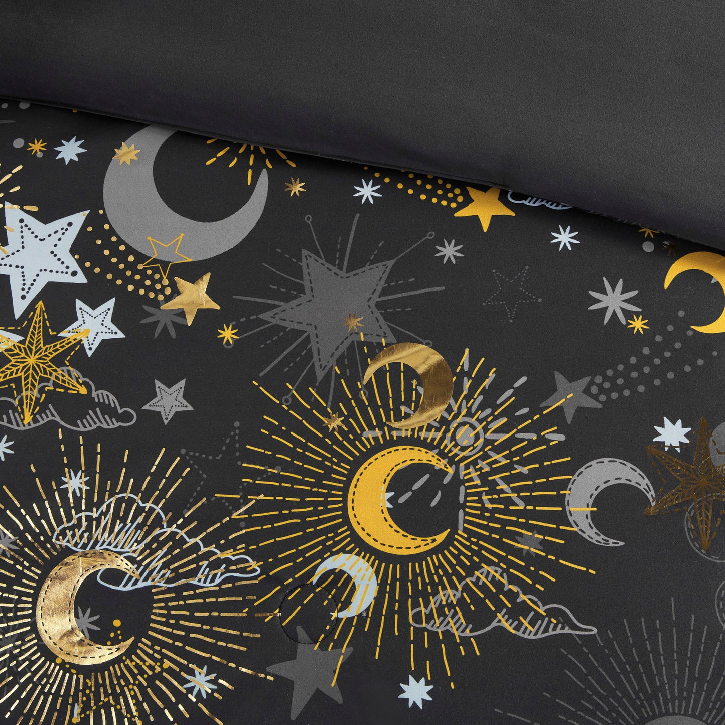 Celia Starry Sky Metallic Comforter Set with Throw Pillow
