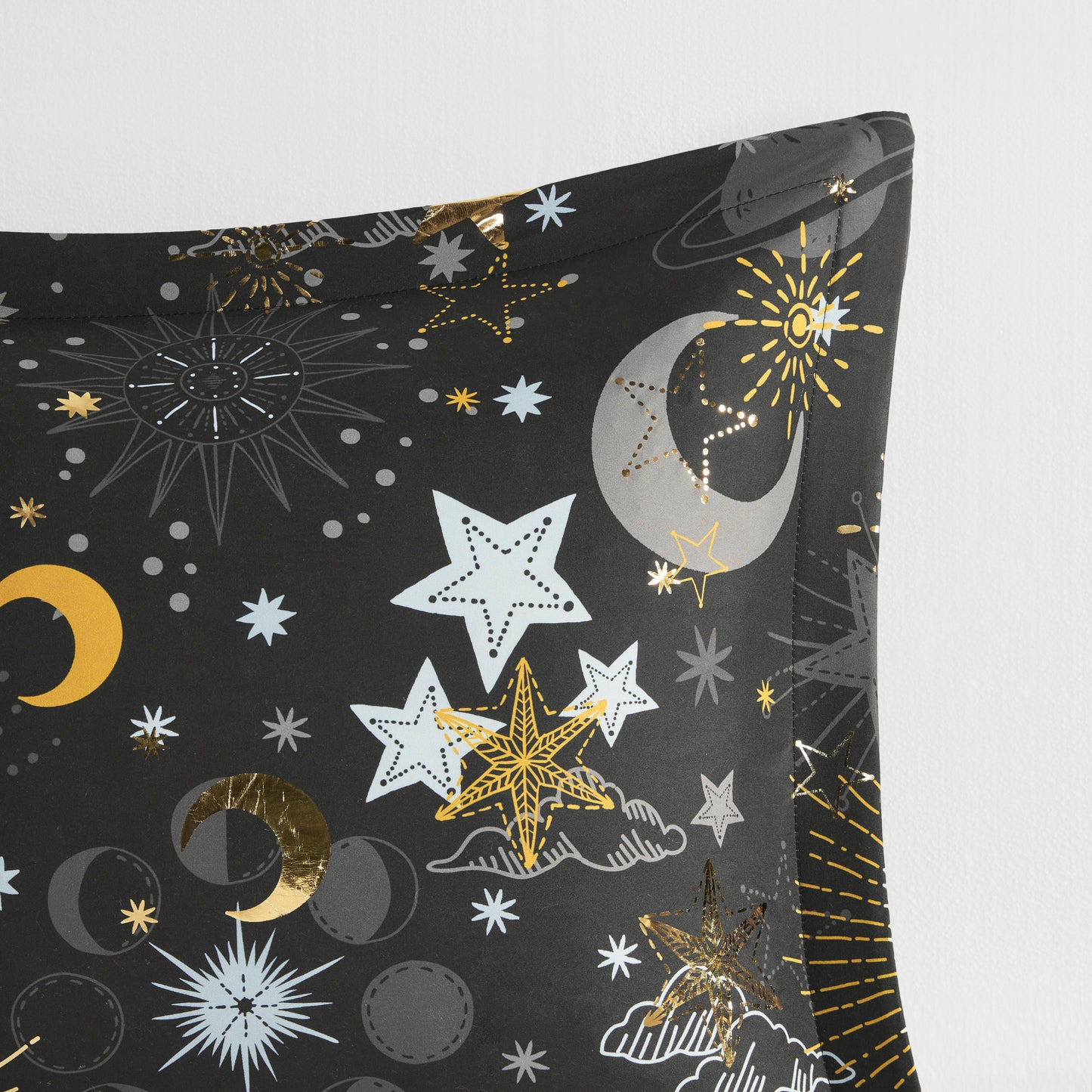 Celia Starry Sky Metallic Comforter Set with Throw Pillow