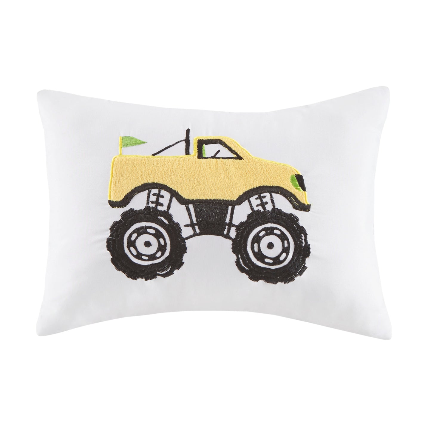 Nash Monster Truck Reversible Quilt Set with Throw Pillow