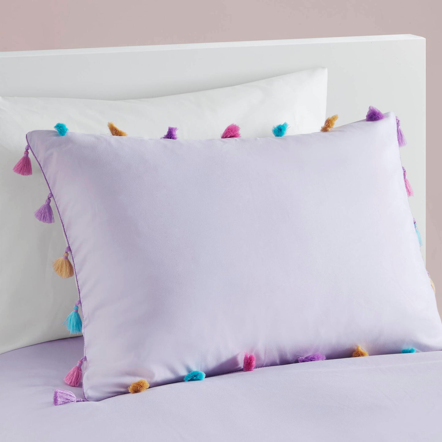 Tessa Tassel Comforter Set with Heart Shaped Throw Pillow