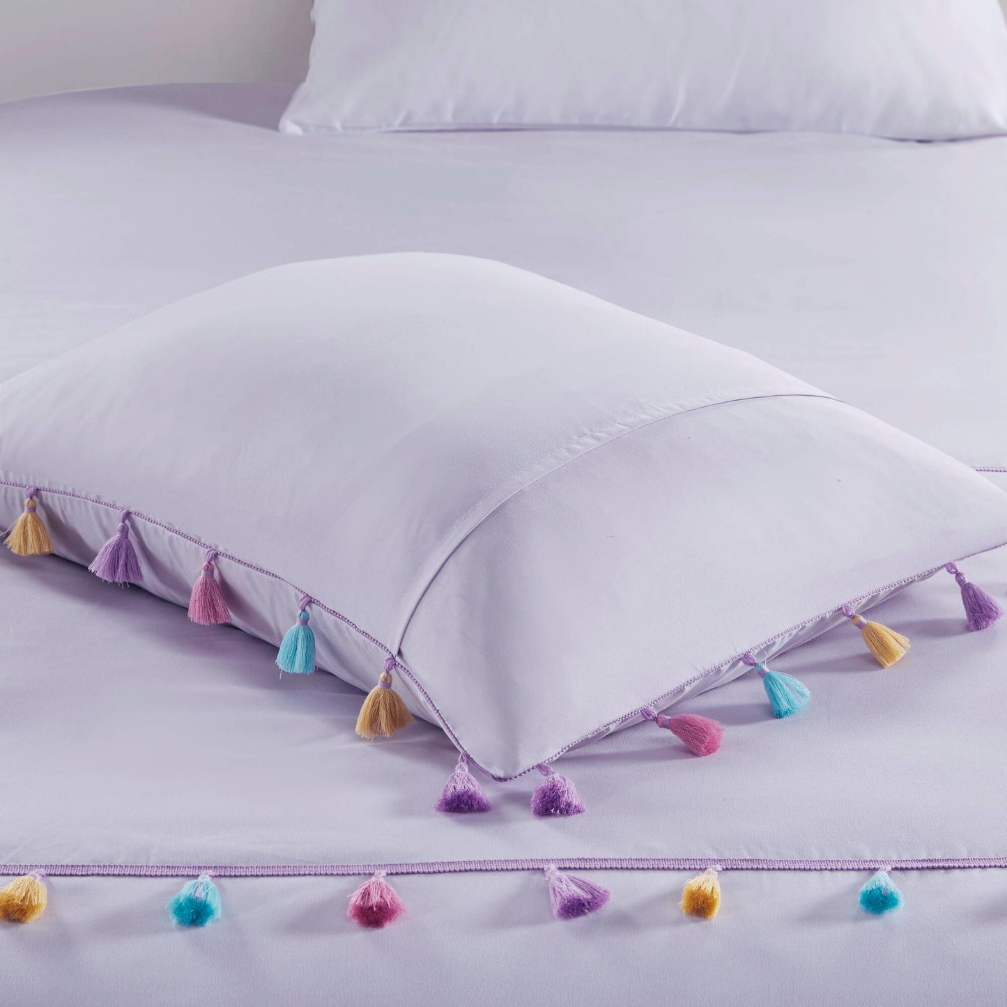 Tessa Tassel Comforter Set with Heart Shaped Throw Pillow