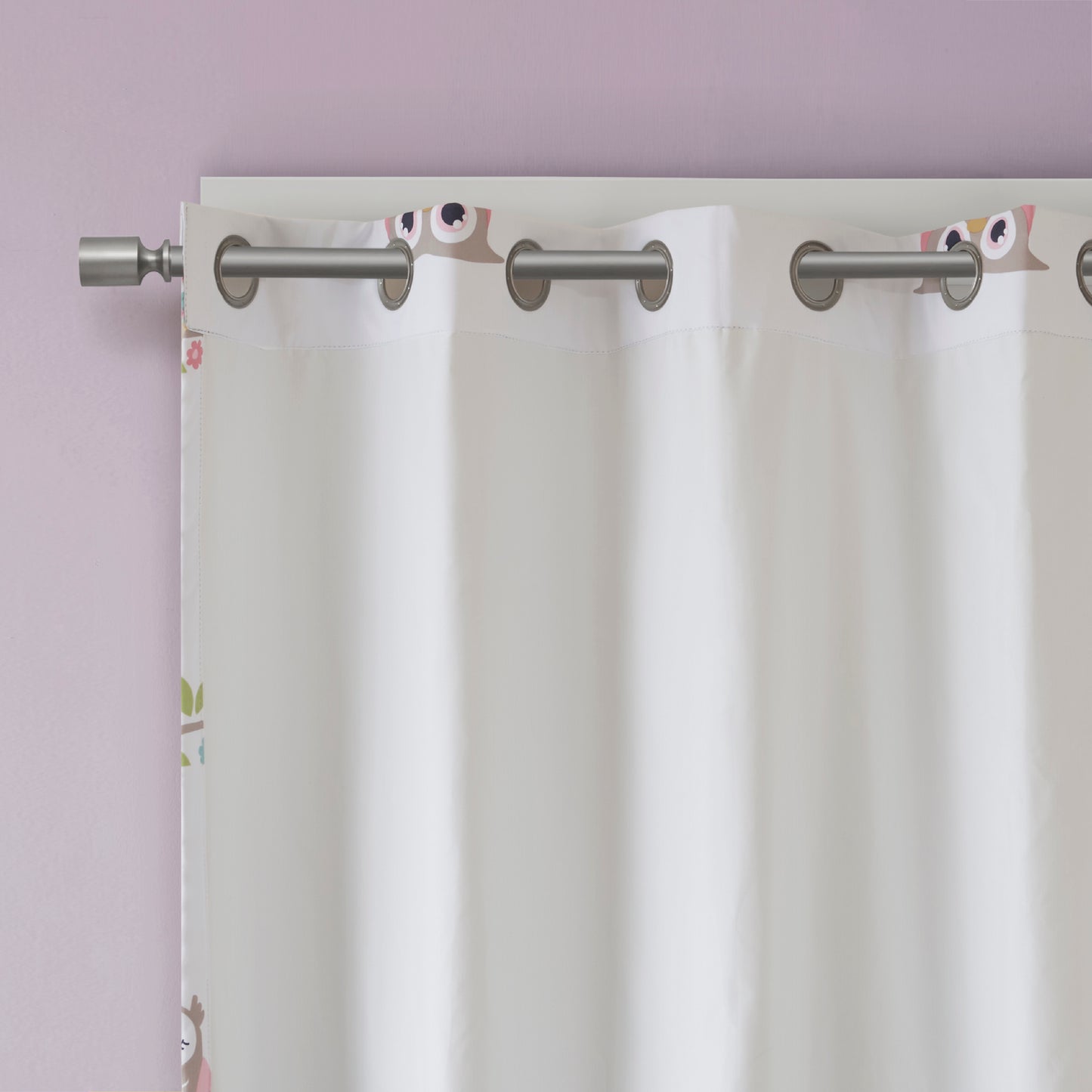 Wise Wendy Owl Printed Blackout Curtain Panel