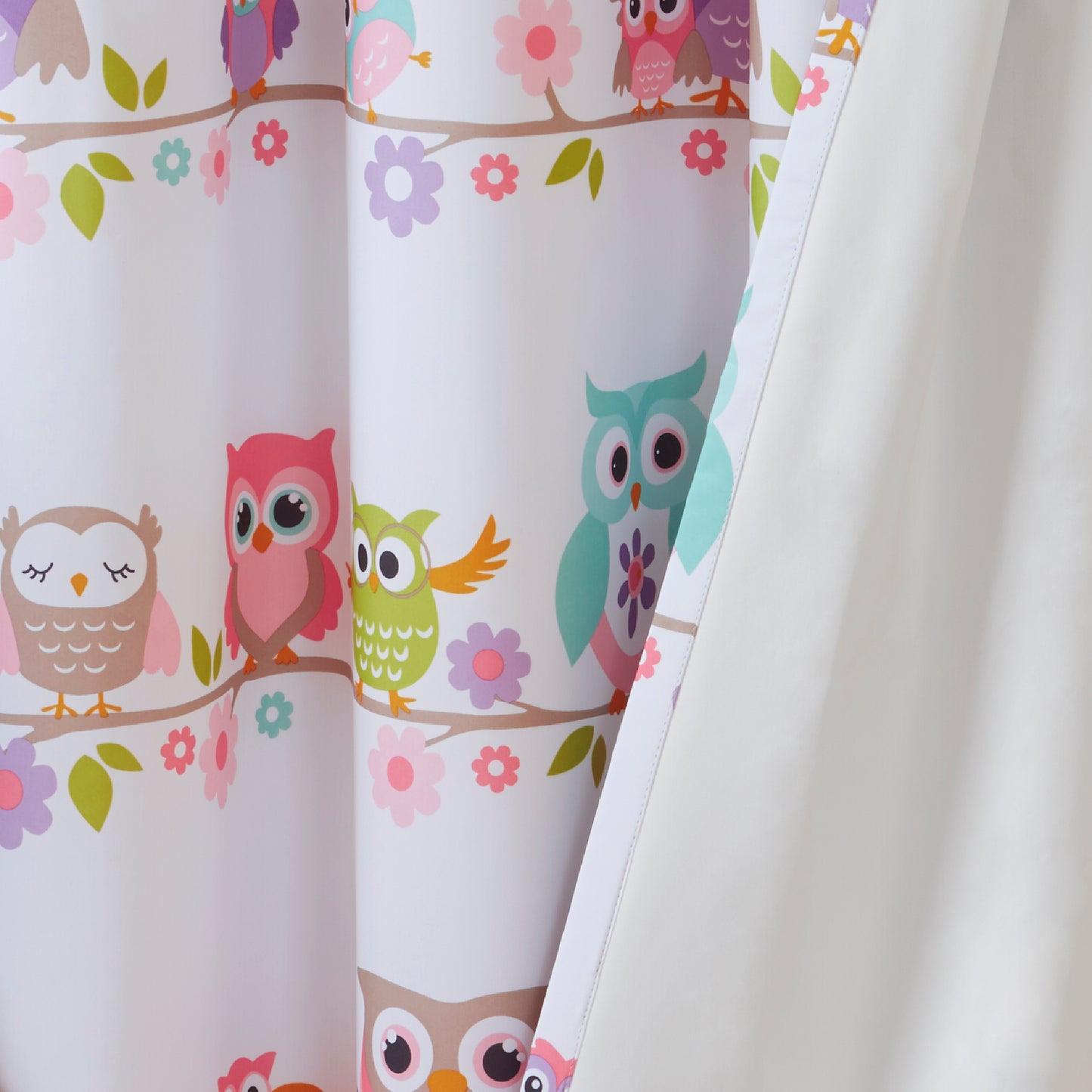 Wise Wendy Owl Printed Blackout Curtain Panel
