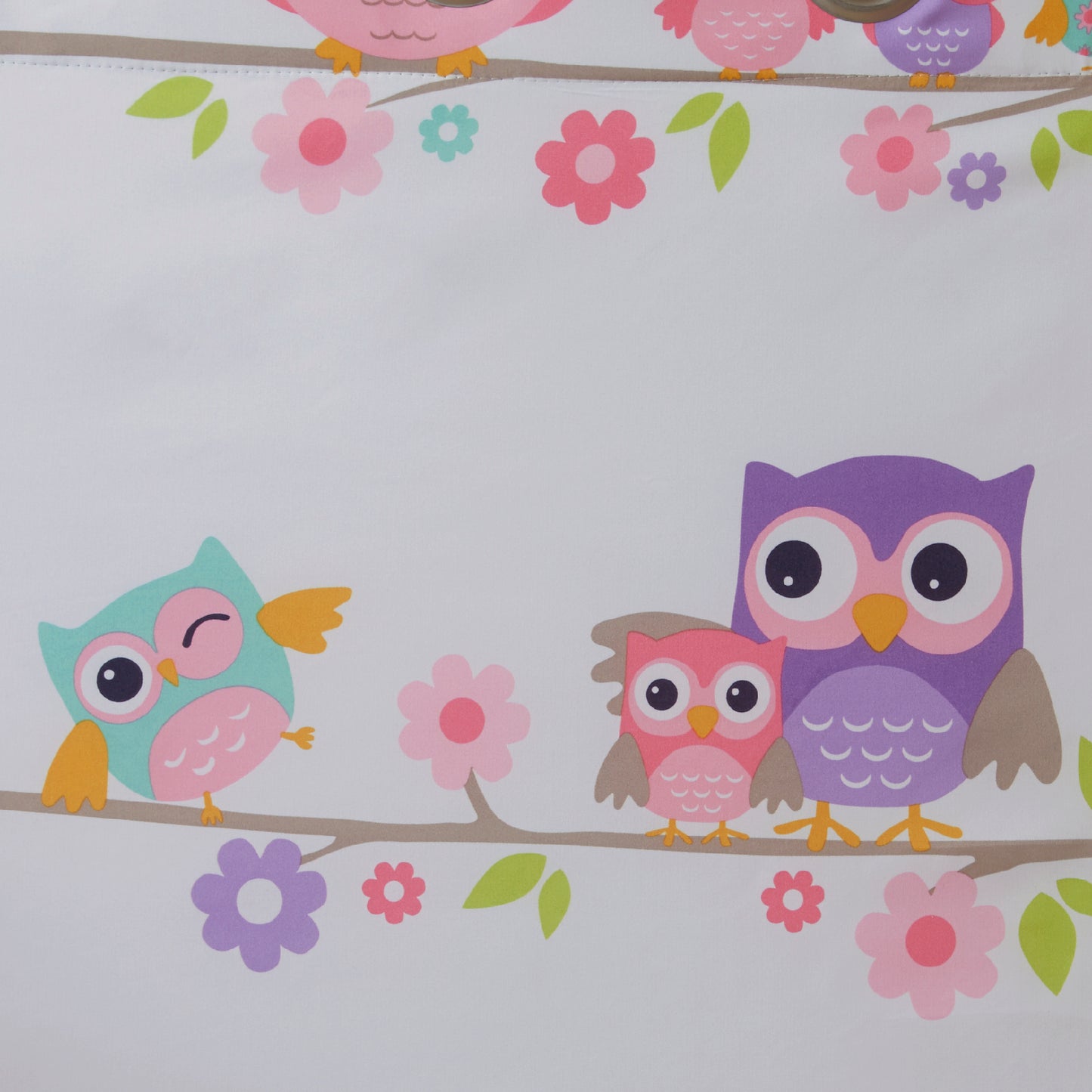 Wise Wendy Owl Printed Blackout Curtain Panel