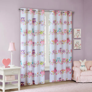 Wise Wendy Owl Printed Blackout Curtain Panel