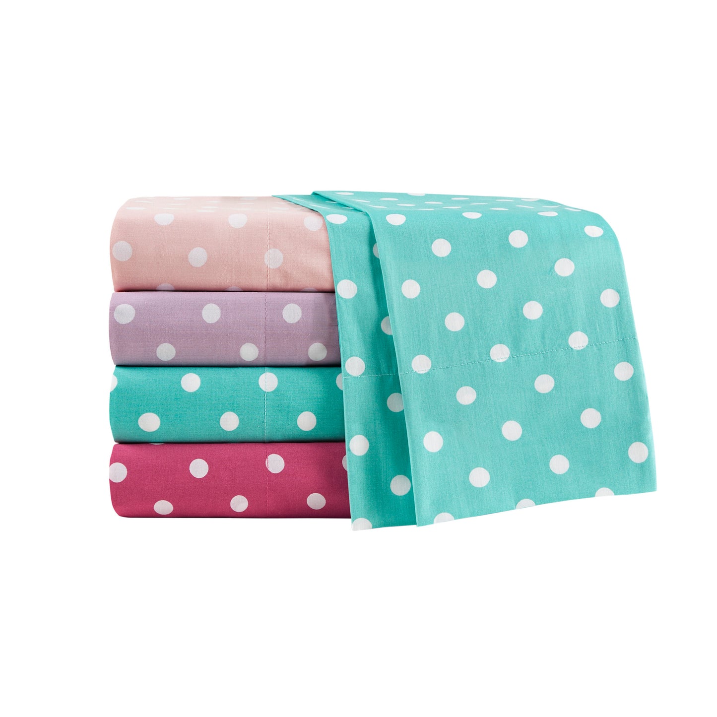 Polka Dot Printed 100% Cotton Sheet Set