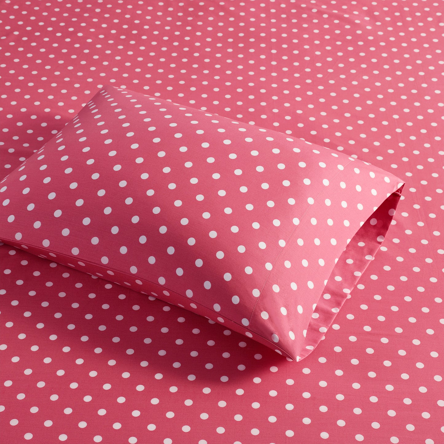 Polka Dot Printed 100% Cotton Sheet Set