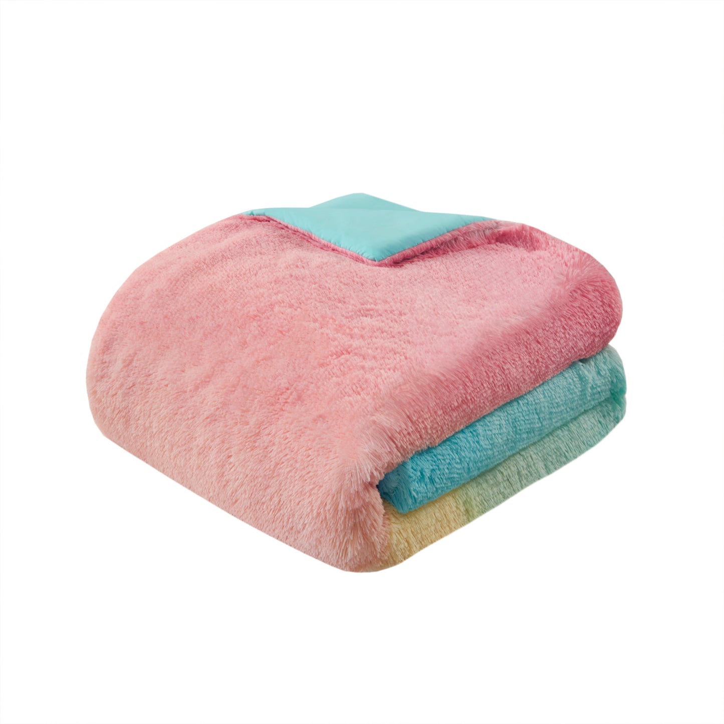 Primrose Ombre Shaggy Faux Fur Comforter Set