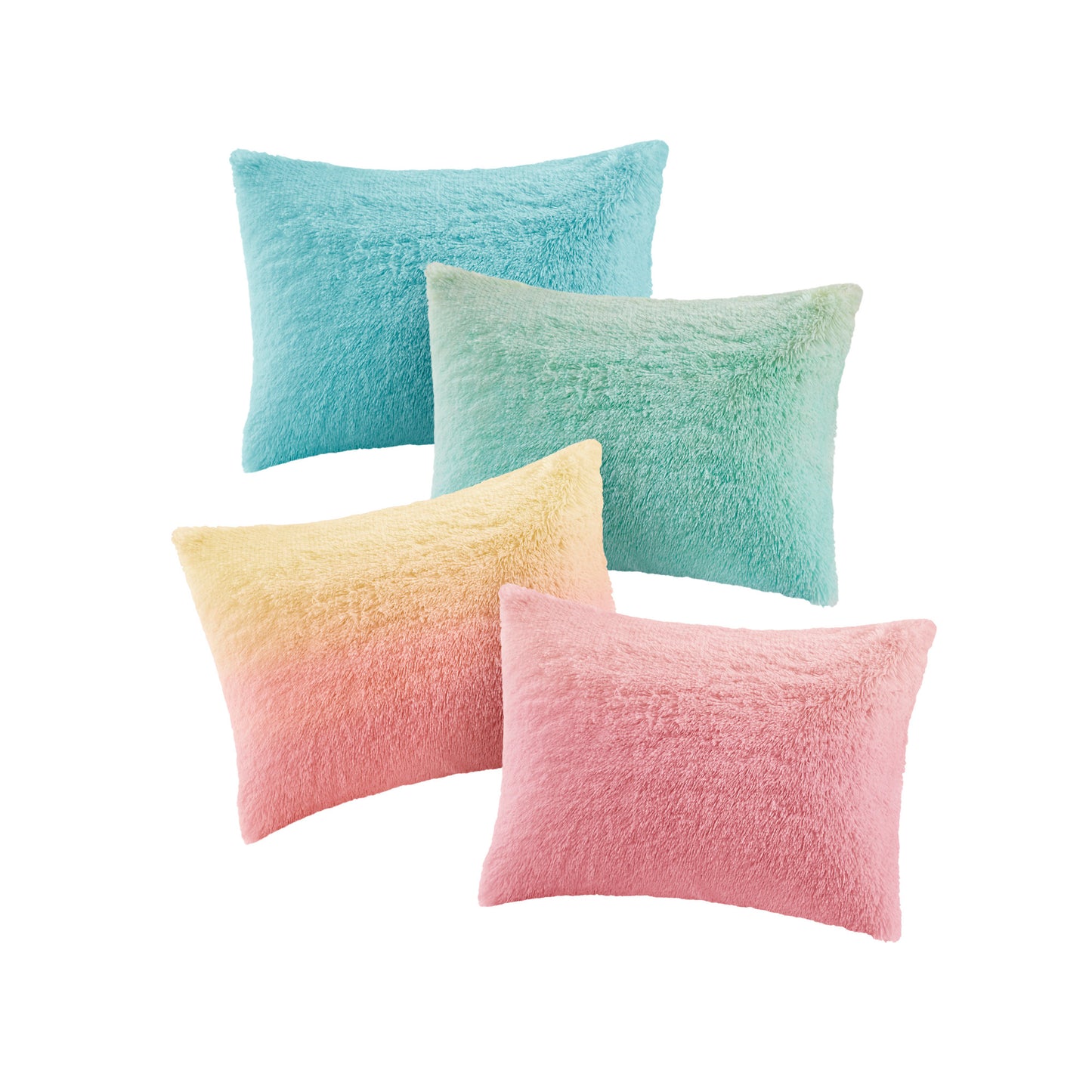 Primrose Ombre Shaggy Faux Fur Comforter Set