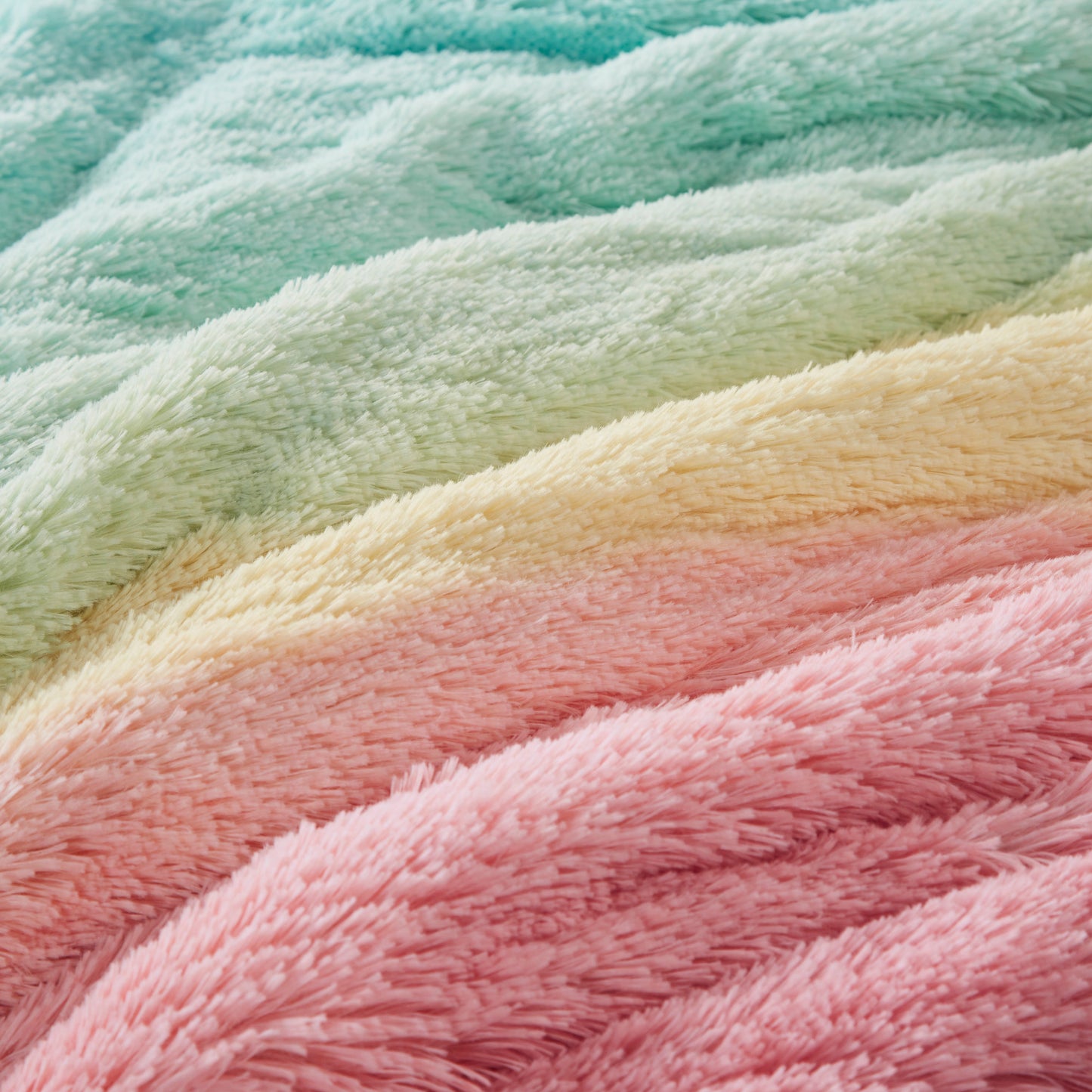 Primrose Ombre Shaggy Faux Fur Comforter Set