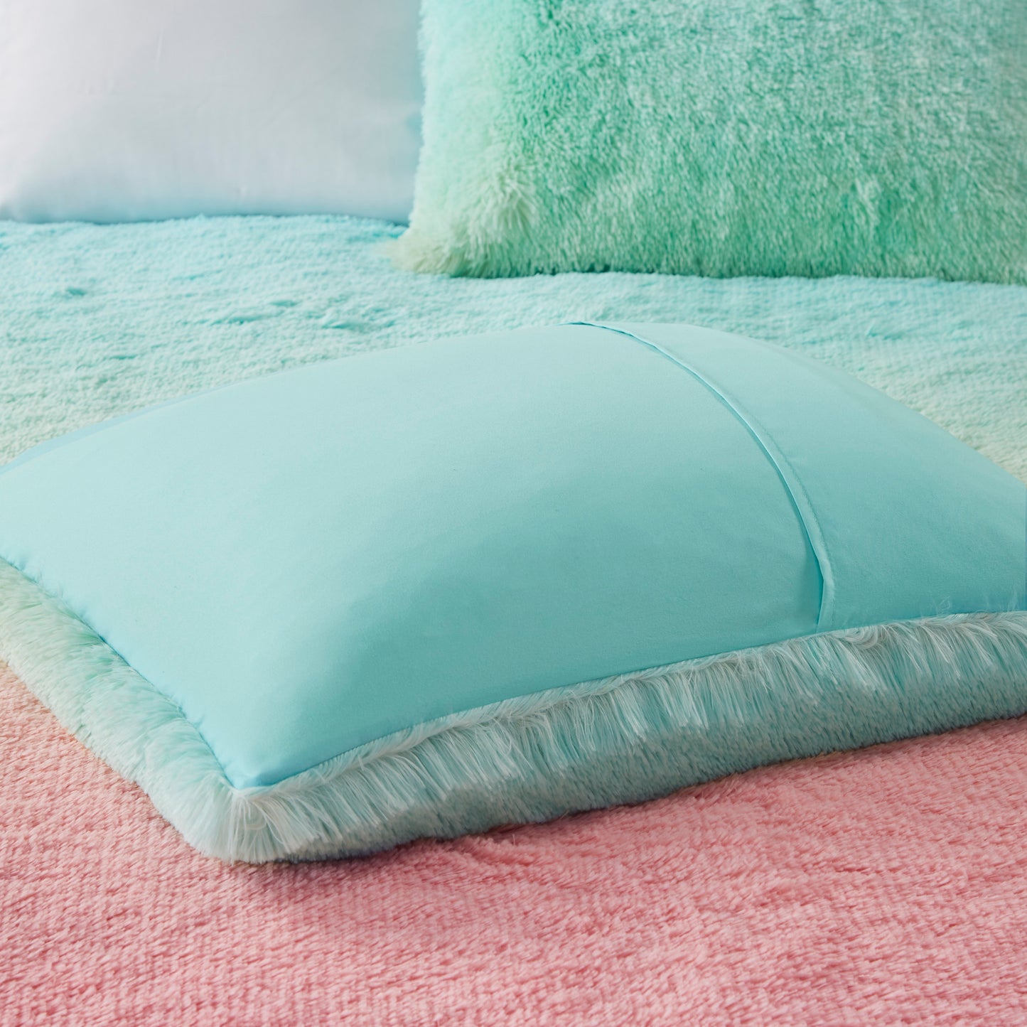 Primrose Ombre Shaggy Faux Fur Comforter Set