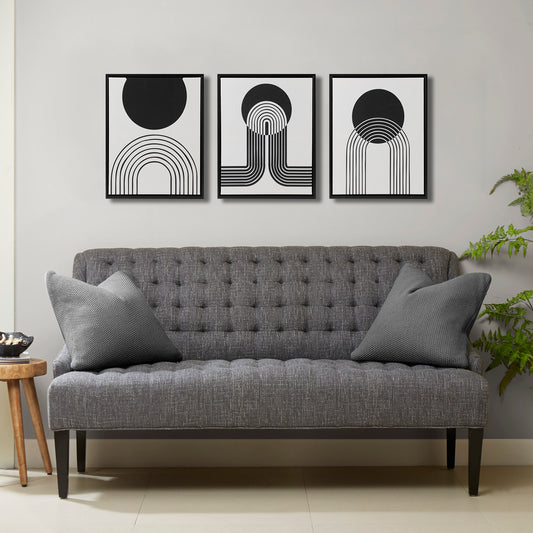 Cosmic Curl 3-piece Framed Canvas Wall Art Set