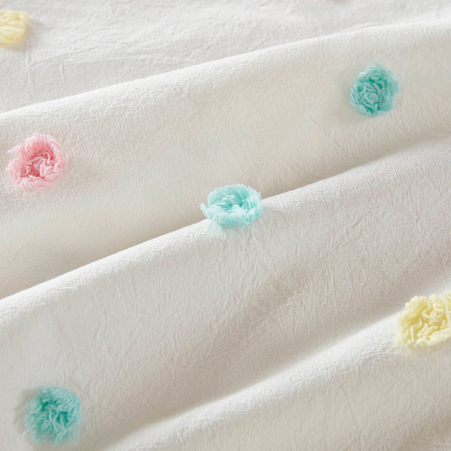 Callie Cotton Jacquard Pom Pom Comforter Set