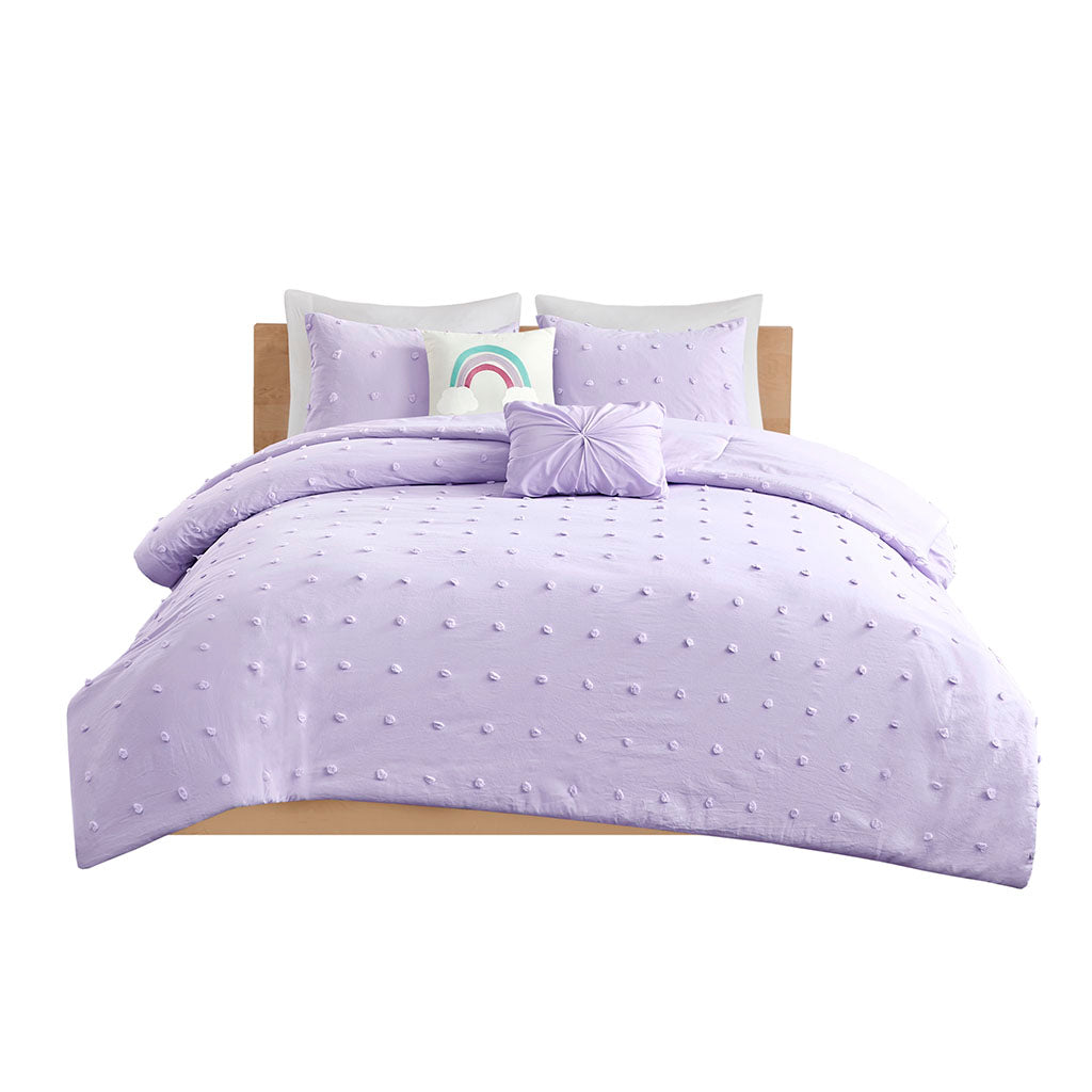 Callie Cotton Jacquard Pom Pom Comforter Set