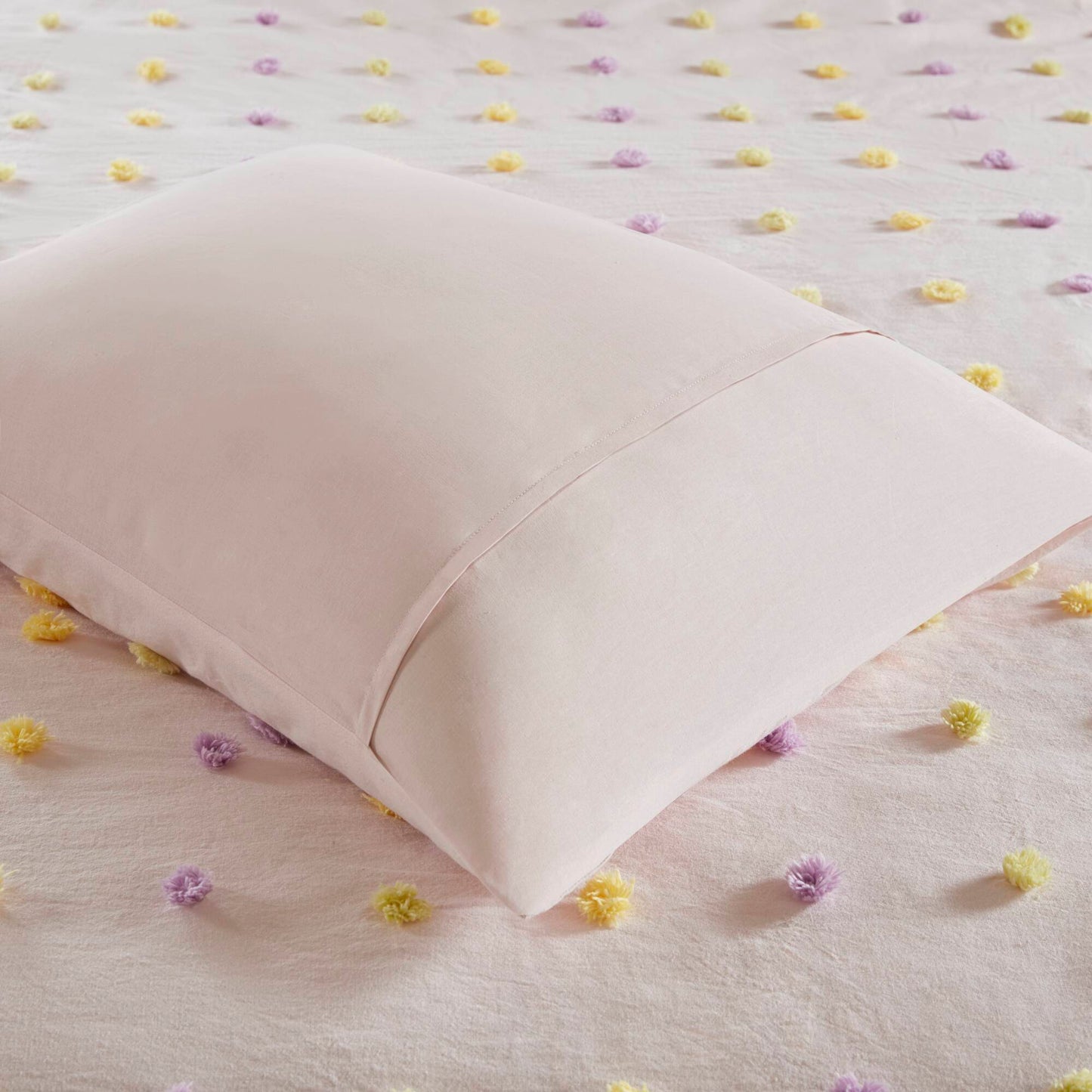 Callie Cotton Jacquard Pom Pom Comforter Set