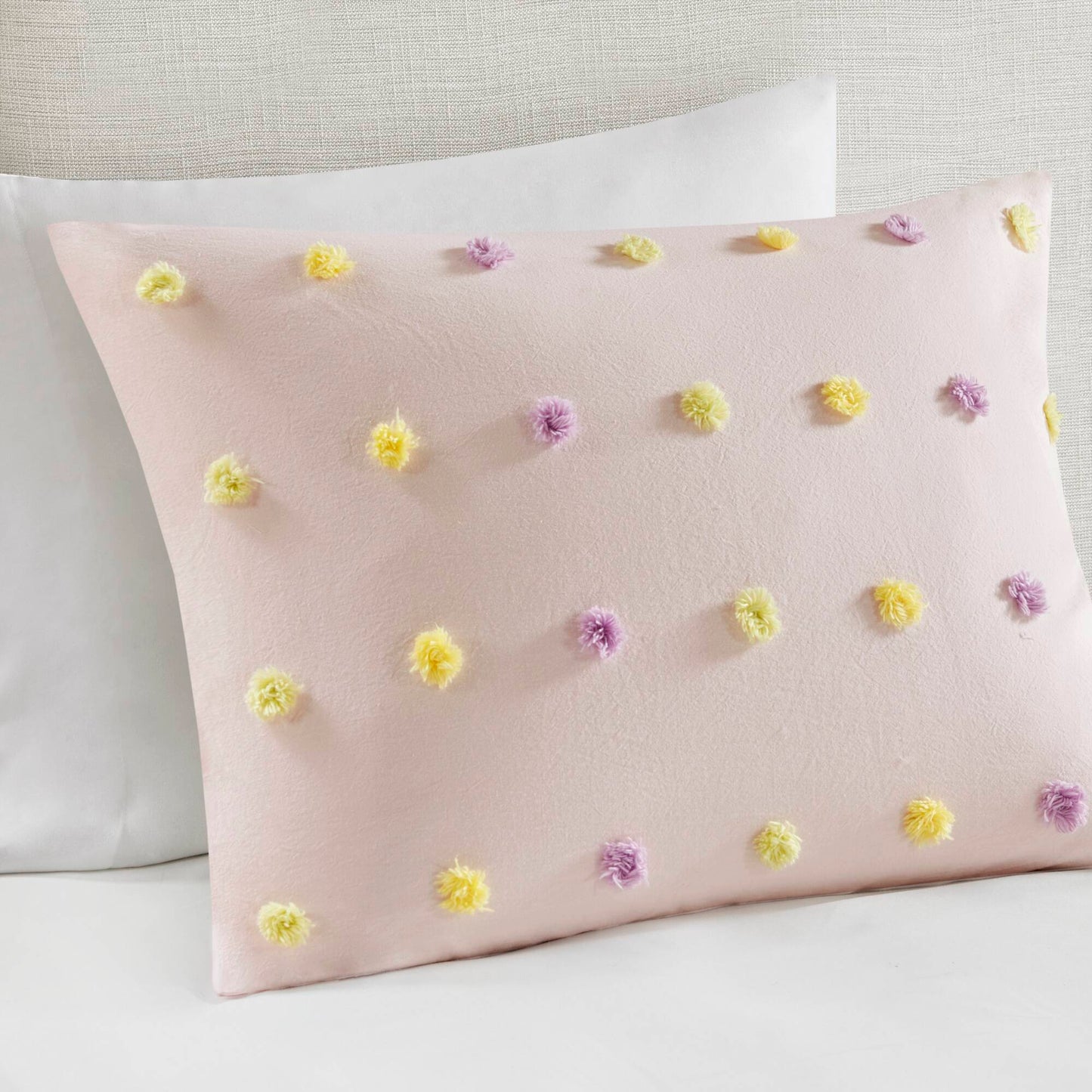 Callie Cotton Jacquard Pom Pom Comforter Set