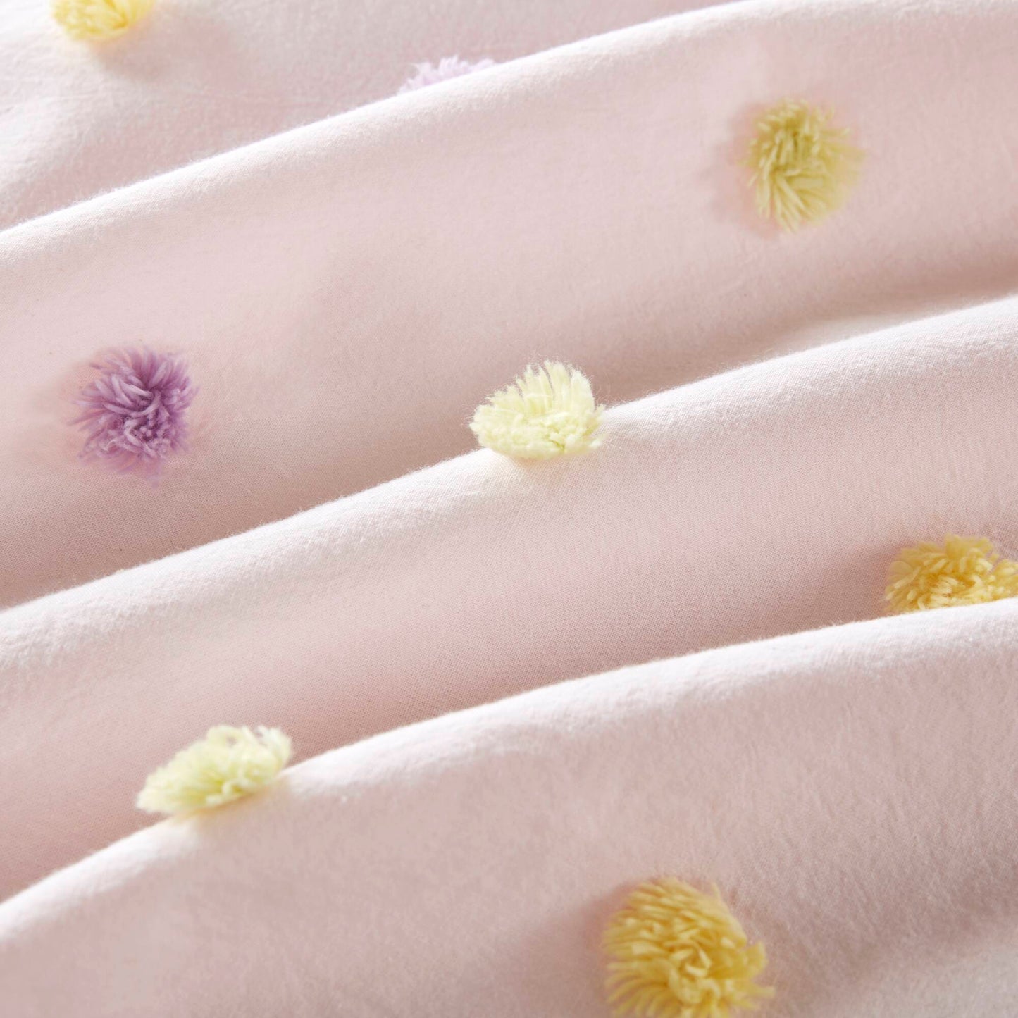 Callie Cotton Jacquard Pom Pom Comforter Set