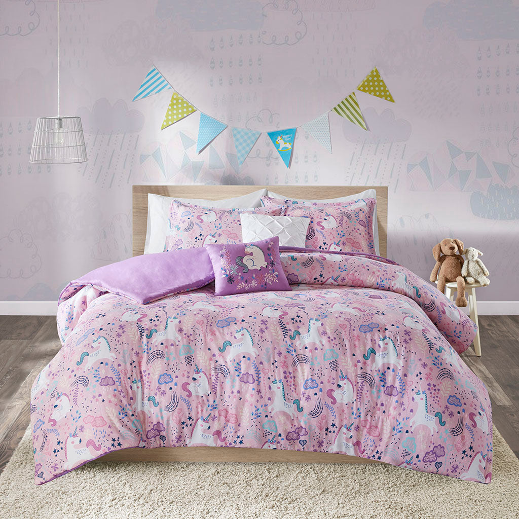Lola Unicorn Cotton Duvet Cover Set