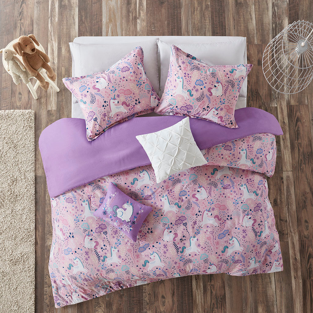 Lola Unicorn Cotton Duvet Cover Set