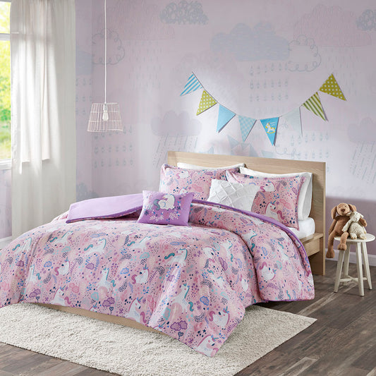 Lola Unicorn Cotton Duvet Cover Set