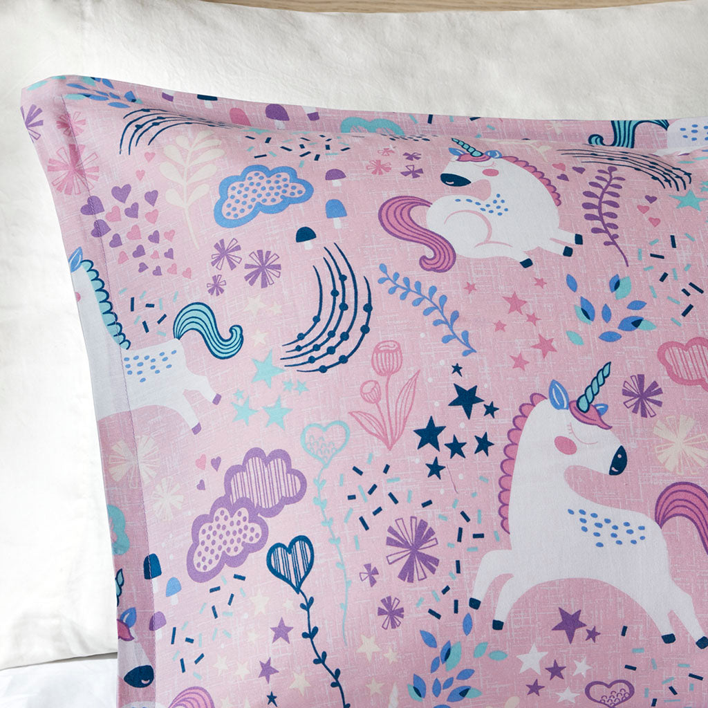 Lola Unicorn Cotton Duvet Cover Set