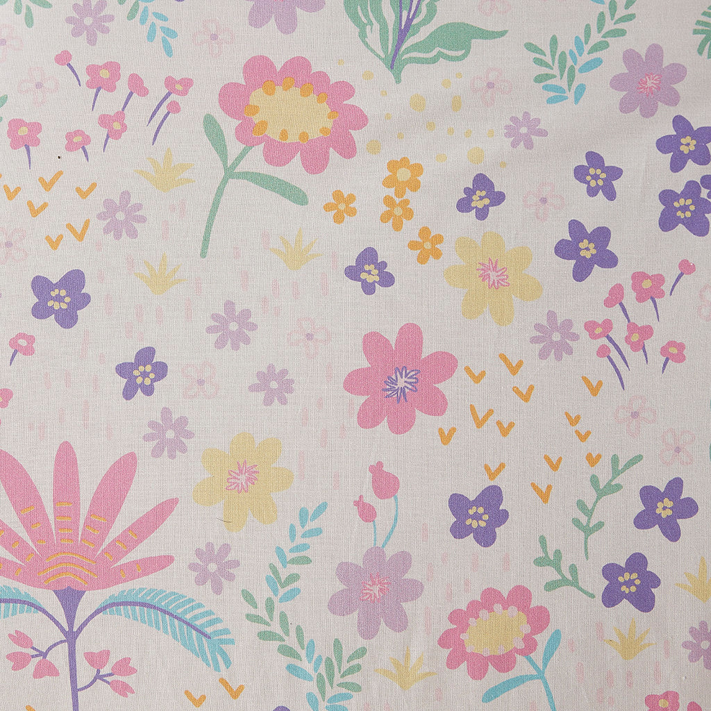 Lulu Floral Reversible Cotton Duvet Cover Set with Throw Pillow