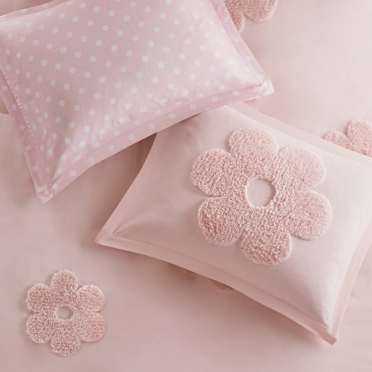 Gracie Floral Reversible Tufted Chenille Duvet Cover Set