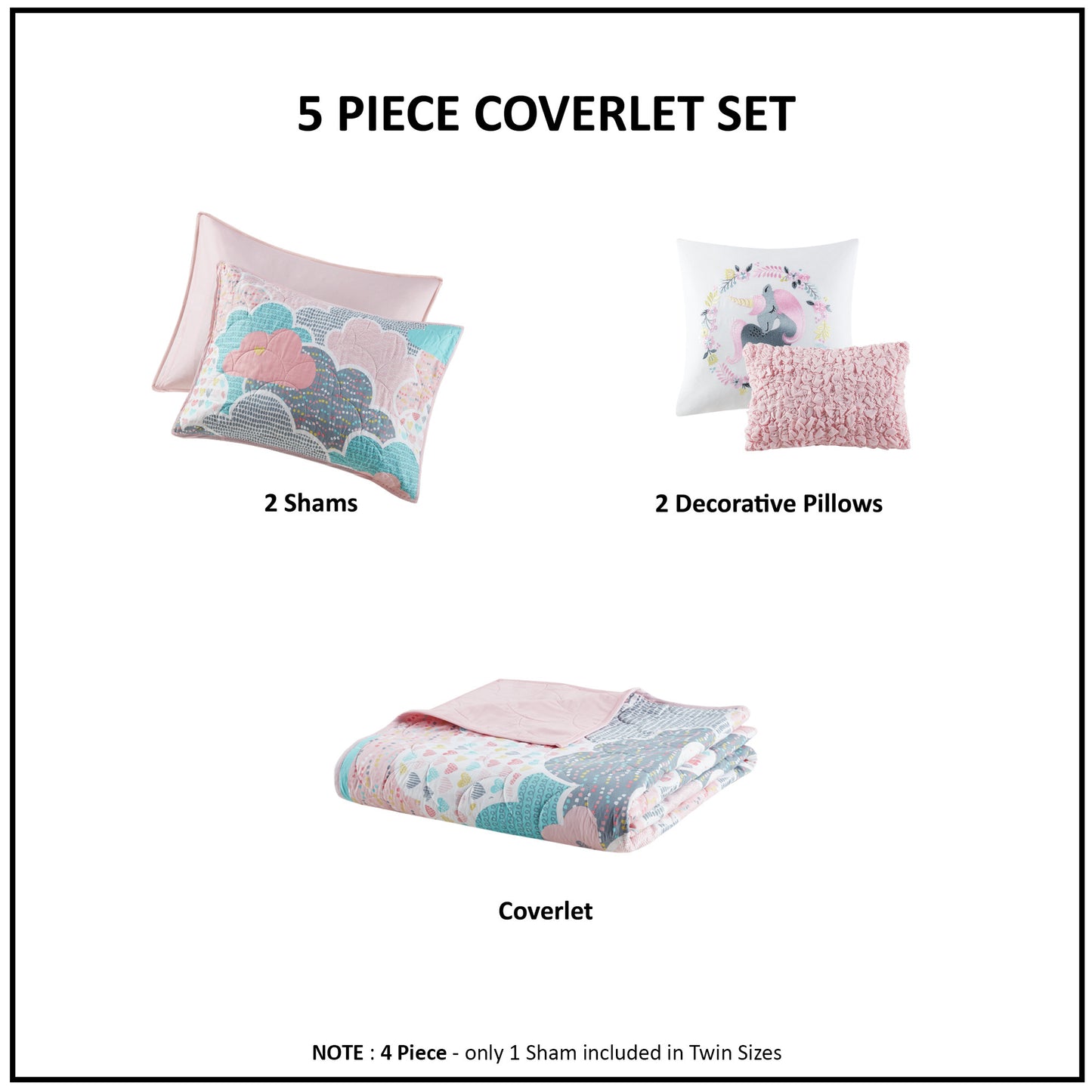 Cloud Reversible Cotton Quilt Set with Throw Pillows