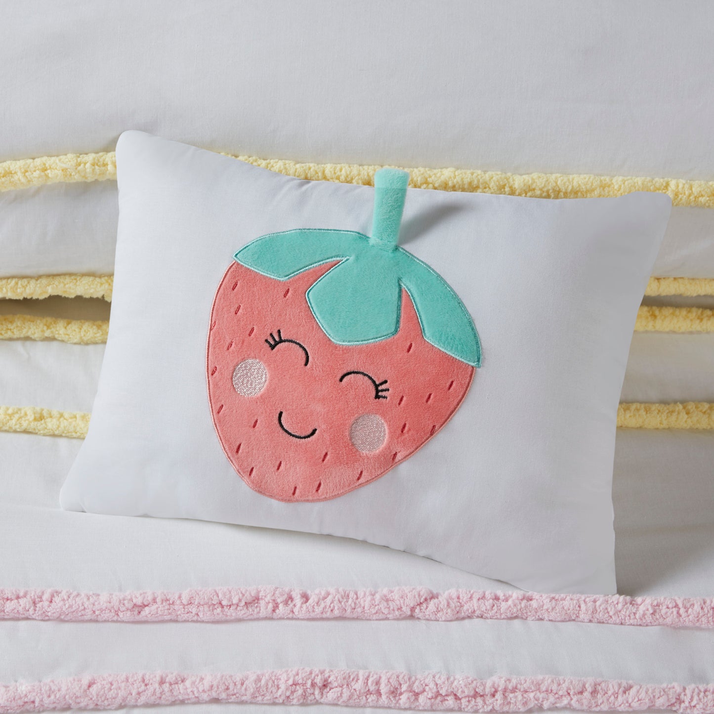 Haisley Cotton Duvet Cover Set with Chenille Trim