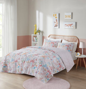 Iris Woodland Animals Reversible Cotton Quilt Set