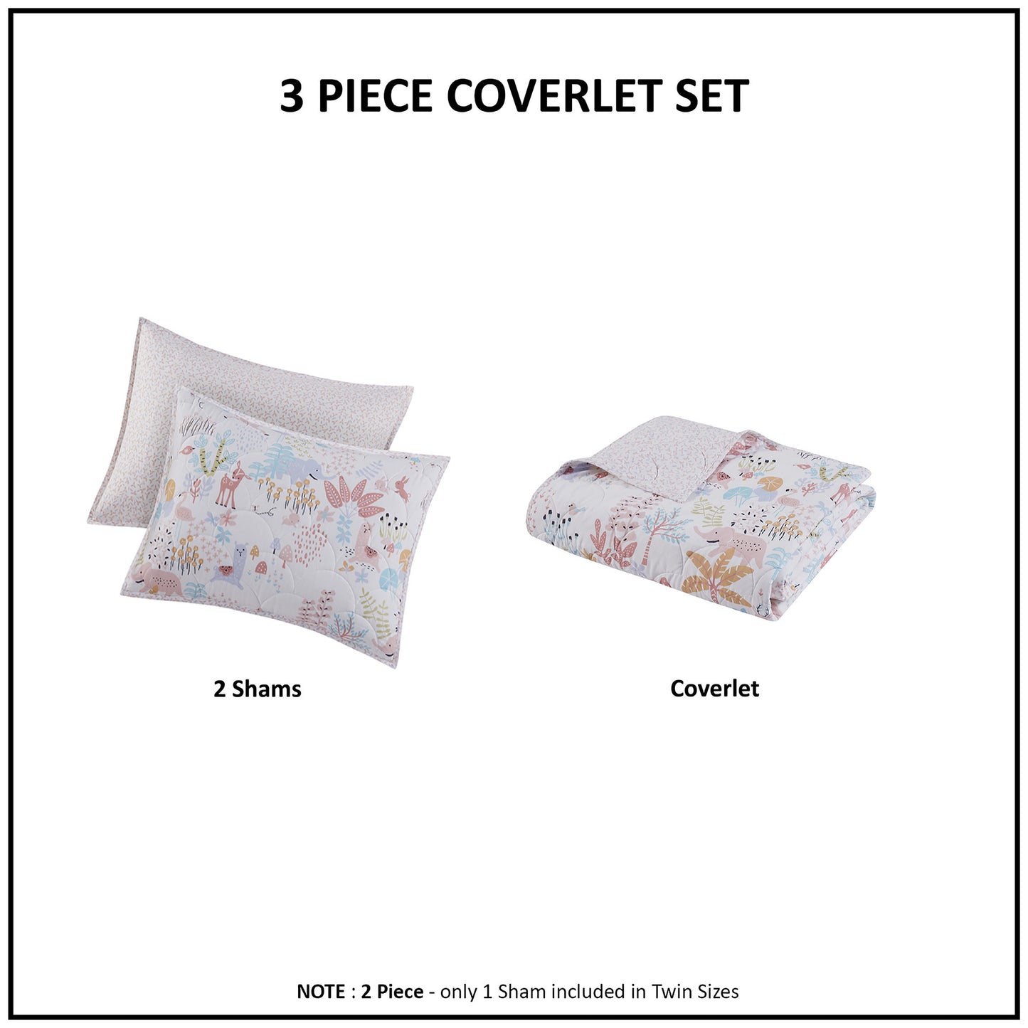 Iris Woodland Animals Reversible Cotton Quilt Set