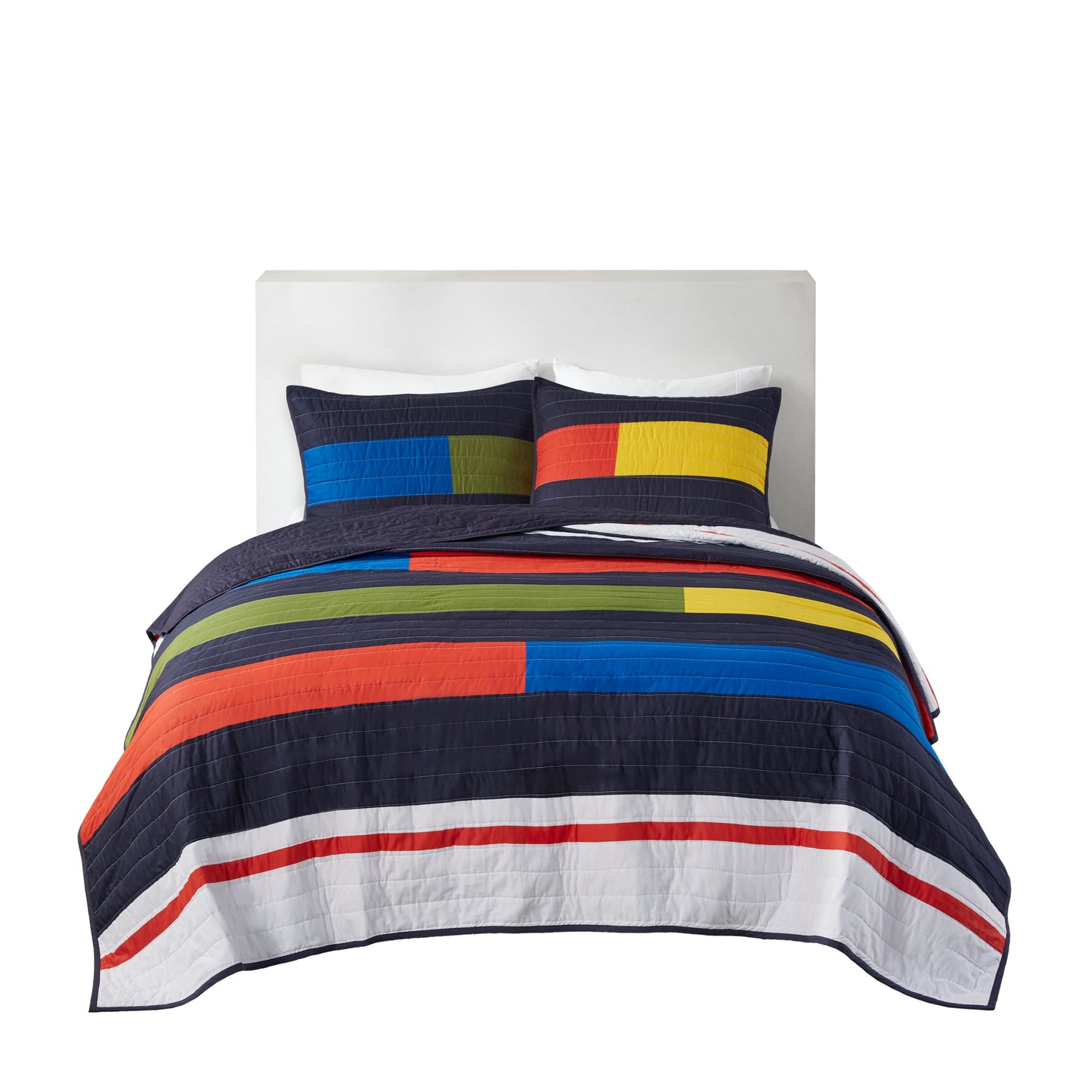 Morris Stripe Printed Quilt Set