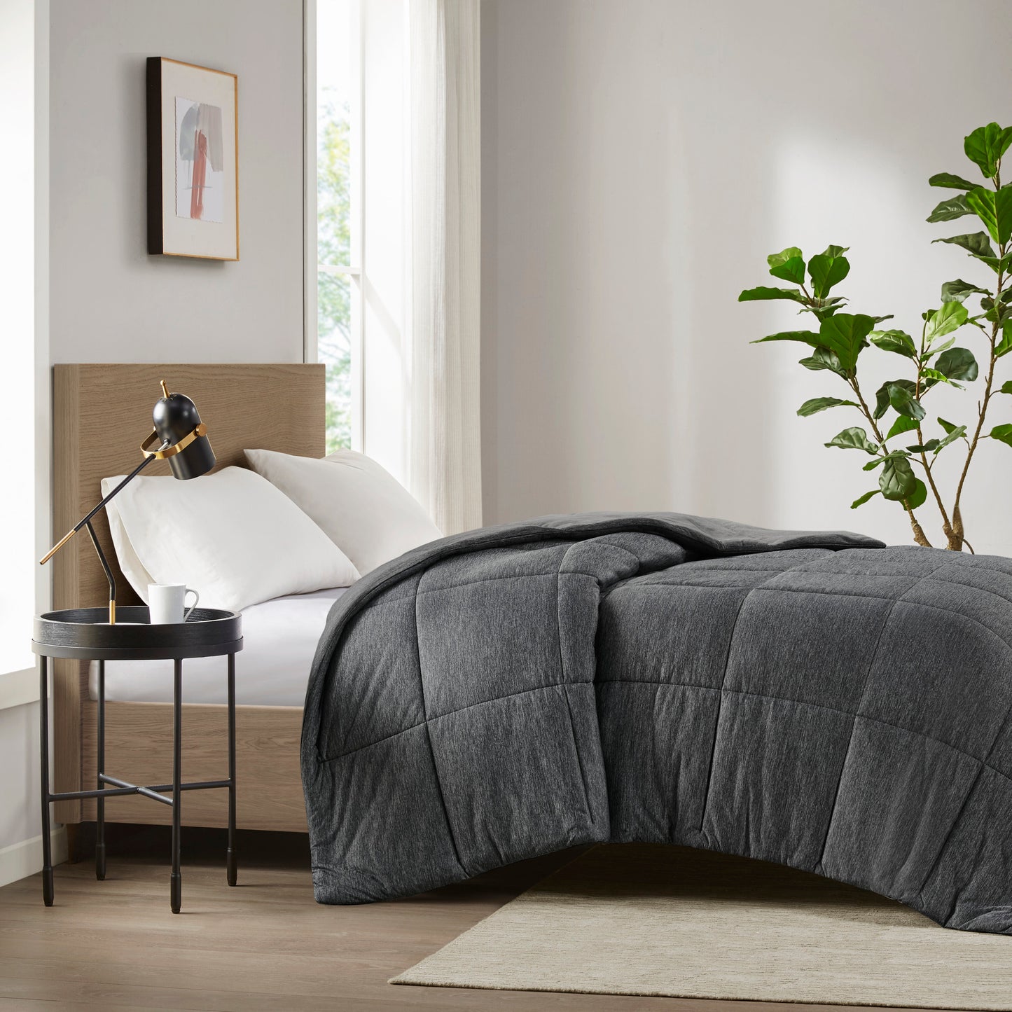 Comfort Cool Jersey Knit Oversized Down Alternative Comforter