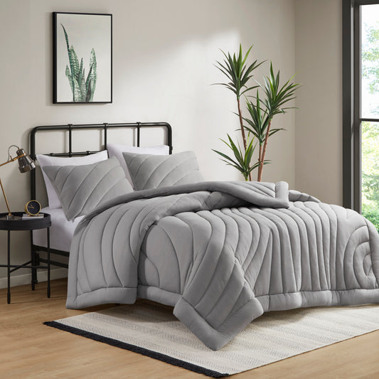 Juniper Poly Jersey Puffy Comforter Set
